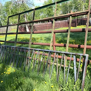 2 - 12' HAND RAILS & 1 - 7'Hx12' METAL FRAME