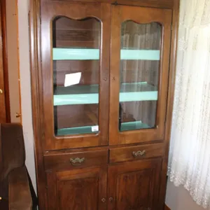 Antique Kitchen Cupboard With Key, Measures 37 x 17 x 77
