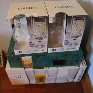 Circleware Tumblers, Oneida Stemware, and Salzburg Crystal Stems