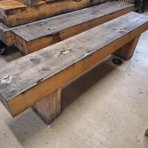 4 Heavy Duty Wood Benches, 72"x11"x19"