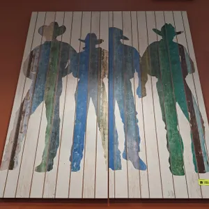 2 Pc. Western Wall Art, 20"x44" Each