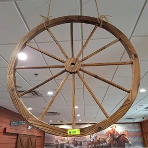 Wood 36" Wagon Wheel Decor