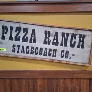 Wood Pizza Ranch Sign, 43"x16"