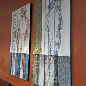 2 Cowboy Wall Art, 20"x44"