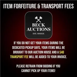 Item Forfeiture & Transport, Shipping, Delivery Fees & Conditions