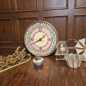 Decorative Objects Including Hand-Painted Wall Clock, Windmill, and More