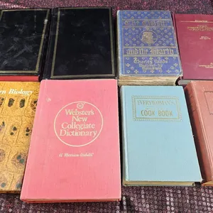 Vintage and Classic Books, Including Dictionaries and Cookbooks