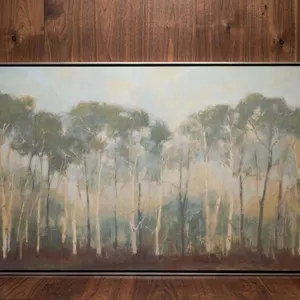 Framed Landscape Oil Painting Depicting a Forest Scene, Signed K. Crohn