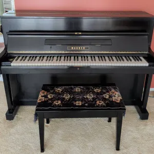 Yamaha Upright Piano with Bench and Music Books