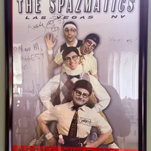 Framed Spazmatics Las Vegas Autographed Poster