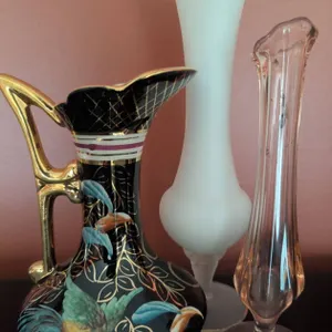 Gorgeous Vintage Vases Including H. Boulleut Quaregnon Jug