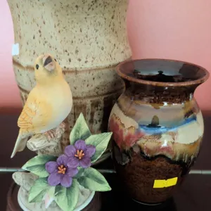 Decorative Ceramic Items: Andrea by Sadek Canary, Ian Reid Vase, Stoneware Vessel