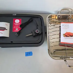 New Wolfgang Puck 16 Roaster with V Rack and Dash Everyday Griddle