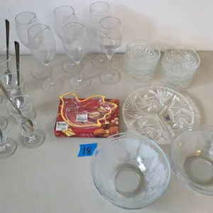 Grappa Collection Crystal Serving Set with Glasses, Serving Dish, and Bowls