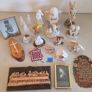 Angel Figurines, Religious Ornaments, and Wall Décor