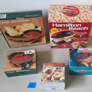 Hamilton Beach Quesadilla Maker, Salt & Pepper Shaker Salsa Bowl, Salsa Server Spoon, Chips & Salsa