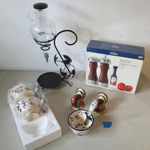 Kitchen and Decor Items Including Pepper Mill Set, Bowls, and Turkey Shakers