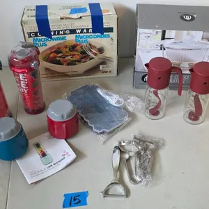New Buffet Server, Corning Ware Dish, Peelers, Vinegar Mixers, and USB Blenders
