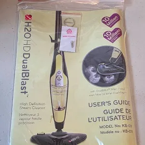 H2O Dual Blast Steam Mop - Black/Red - New in Box