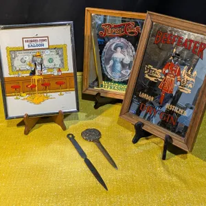 Branded Bar Mirrors, 1978 Satirical Art, and Letter Openers