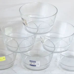6 NEW LUMINARC UNISSON T GLASS SALAD BOWLS