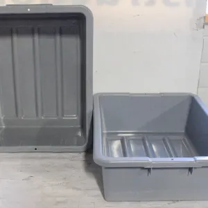 LOT OF 2 RUBBERMAID BUS BINS 6.5" DEEP