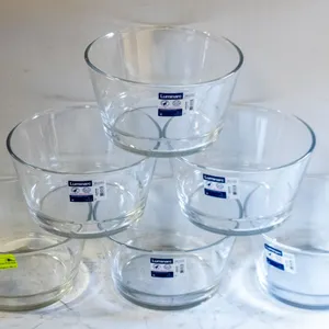 6 NEW LUMINARC UNISSON T GLASS SALAD BOWLS