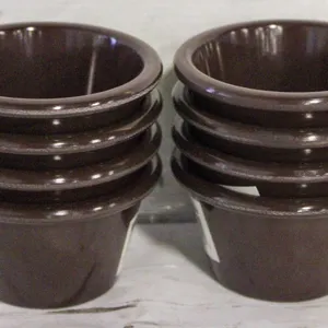 8 JOHNSON ROSE 4 OZ BROWN SMOOTH RAMEKIN