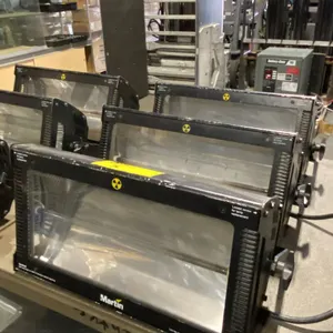 GROUP OF 3 MARTIN ATOMIC 3000 DMX PROFESSIONAL 3000 WATT HIGH-IMPACT STROBE LIGHTS