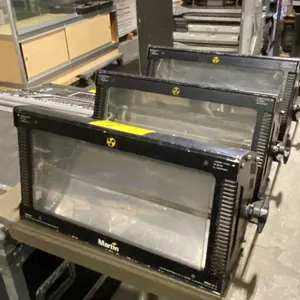 GROUP OF 3 MARTIN ATOMIC 3000 DMX PROFESSIONAL 3000 WATT HIGH-IMPACT STROBE LIGHTS