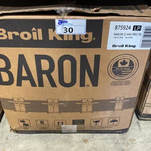 BROIL KING MODEL 875924. BARON S 440 PRO IR STAINLESS STEEL PROPANE GRILL WITH BLUE LED LIGHT