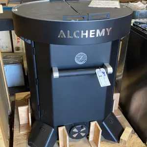 ALCHEMY MODEL AG-GS32. MATTE BLACK MOBILE PRO GRILL + SMOKER