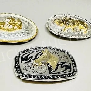 3 western belt buckles