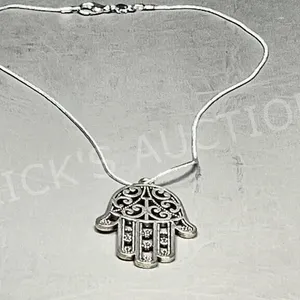 Silver Hand of Fatima & chain
