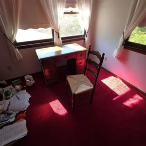 Vintage Wooden Desk and Chair Set