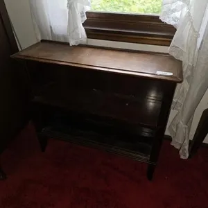 Vintage Wooden Side Table with Shelf