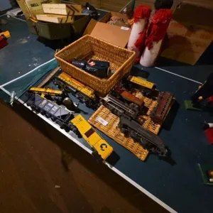 Assorted Vintage Toy Train Lot with Ghostbusters P
