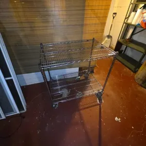 Chrome Wire Shelving Unit on Wheels