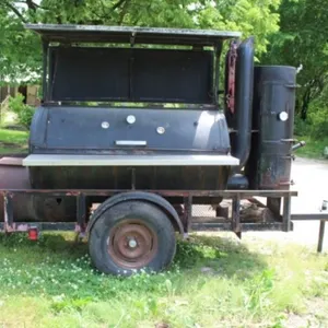 Homemade Commercial Type Smoker on Trailer
