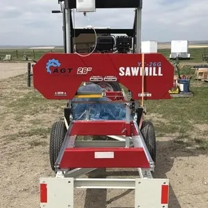AGT 26" YC-26G Portable Sawmill On Transport