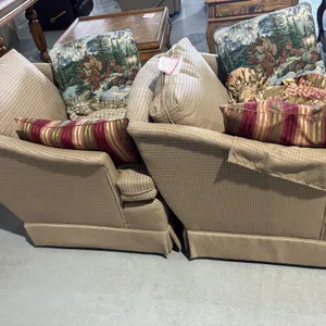 Matching tan arm chairs