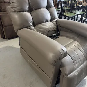 Gray leather electric lift chair