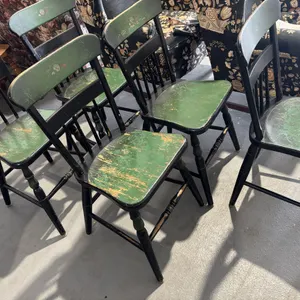 5 - black and green chairs