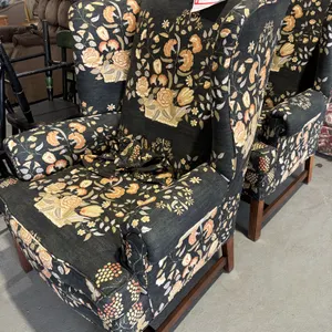 2 - floral armchairs