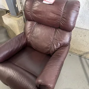 Round leather recliner, rocker