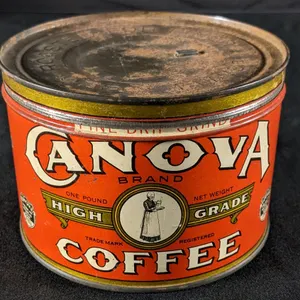 1# TIN LITH CAN CANOVA HIGH GRADE COFFEE MEMPHIS TENNESSEE