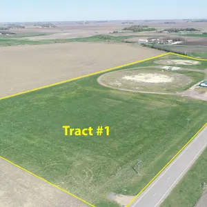 Tract 1 Consists Of 22.73+/- Acres & A Office Building Built In Approx. 2012 & Outdoor Grain Storage Pads
