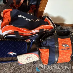 BRONCOS THEMED BAGS, QTY (4)