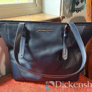 MICHAEL KORS ARIA LARGE TOTE IN NAVY BLUE
