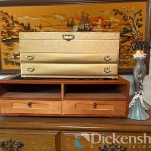 JEWELRY BOXES AND FIGURE NECKLACE RACKS, QTY (4)